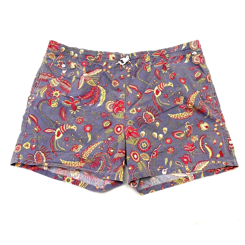 Polo Ralph Lauren Swim Trunks 3XB AOP Paisley Floral Birds Lined Big & Tall